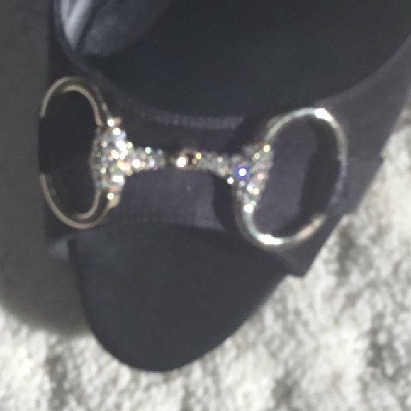 GUCCI  Black Satin Dress Heels. NEW - Picture 6 of 6